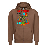 Chestnut brother of the birthday boy t rex Zipper Hoodie - Artiststas