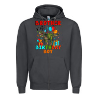 Smoke brother of the birthday boy t rex Zipper Hoodie - Artiststas