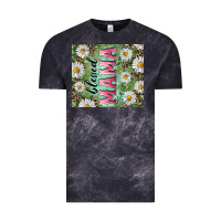 Cloud Black Blessed mama with daisy and leopard Vintage Tee - RanaPortraitStore