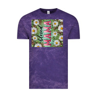 Cloud Purple Blessed mama with daisy and leopard Vintage Tee - RanaPortraitStore