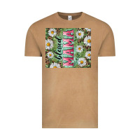 Vintage Camel Blessed mama with daisy and leopard Vintage Tee - RanaPortraitStore