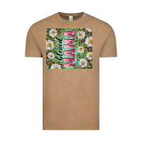Vintage Coffee Blessed mama with daisy and leopard Vintage Tee - RanaPortraitStore