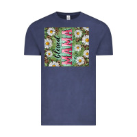 Vintage Denim Blessed mama with daisy and leopard Vintage Tee - RanaPortraitStore