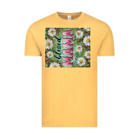 Vintage Mustard Blessed mama with daisy and leopard Vintage Tee - RanaPortraitStore