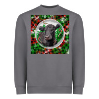 Storm christmas black angus cow Heavyweight Sweatshirt - LillyAllenDesigns