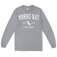 Heather Grey Morro Bay California CA Vintage Athletic Sports Design Long Sleeve Tee - longCreatives