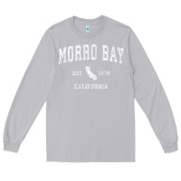 Moon Dust Morro Bay California CA Vintage Athletic Sports Design Long Sleeve Tee - longCreatives