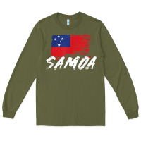 Army Green samoan gifts   somoan flag t shirt Long Sleeve Tee - longCreatives