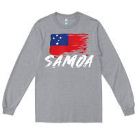 Heather Grey samoan gifts   somoan flag t shirt Long Sleeve Tee - longCreatives