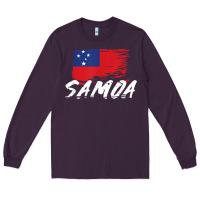 Plum samoan gifts   somoan flag t shirt Long Sleeve Tee - longCreatives
