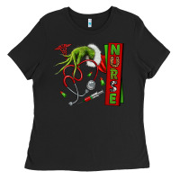 Black Christmas Character Ladies Tee - NancyCooperArtShop