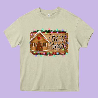 Let It Snow Heavy Core Tee Designed By Bettercallsaul
