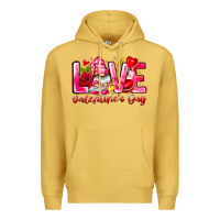Antique Gold Love Valentines Day Gnome Premium Hoodie - CowhideDigitalArt