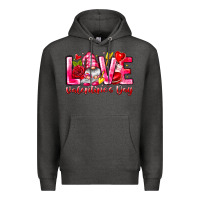 Charcoal Heather Love Valentines Day Gnome Premium Hoodie - CowhideDigitalArt