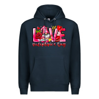 Navy Love Valentines Day Gnome Premium Hoodie - CowhideDigitalArt