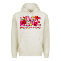 Oatmeal Heather Love Valentines Day Gnome Premium Hoodie - CowhideDigitalArt