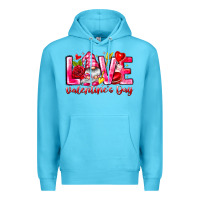 Ocean Blue Love Valentines Day Gnome Premium Hoodie - CowhideDigitalArt