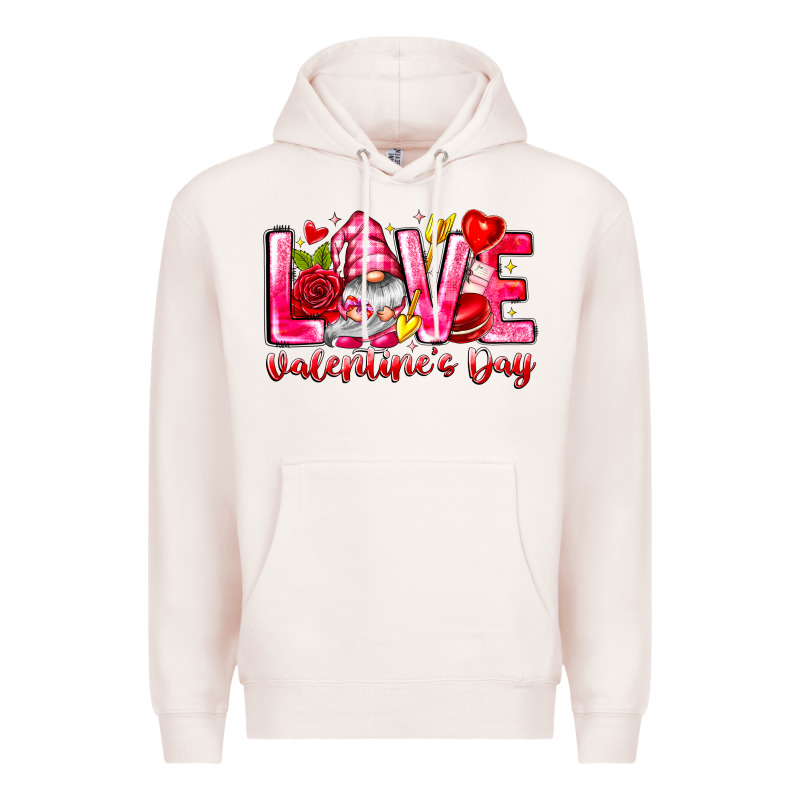 Love Valentines Day Gnome Premium Hoodie by CowhideDigitalArt | Teevron