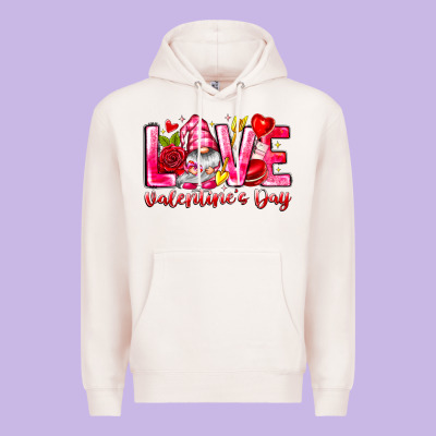 Love Valentines Day Gnome Premium Hoodie Designed By Cowhidedigitalart