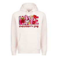 Pale Pink Love Valentines Day Gnome Premium Hoodie - CowhideDigitalArt