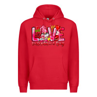 Red Love Valentines Day Gnome Premium Hoodie - CowhideDigitalArt