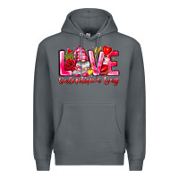 Rock Love Valentines Day Gnome Premium Hoodie - CowhideDigitalArt