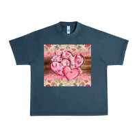 Midnight Navy cancer hearts Urban Heavy Tee - CowGirlArtShop