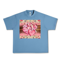 Pebble Blue cancer hearts Urban Heavy Tee - CowGirlArtShop