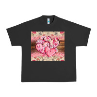 Pigment Black cancer hearts Urban Heavy Tee - CowGirlArtShop