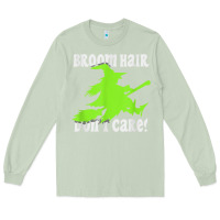 Matcha witches saying broom hair dont care halloween camper joke Long Sleeve Tee - longCreatives