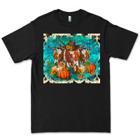 Black fall longhorn cows Premium Tee - RanaPortraitStore