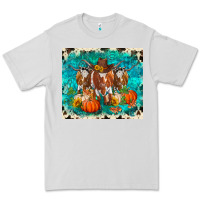 Dove Grey fall longhorn cows Premium Tee - RanaPortraitStore
