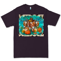 Plum fall longhorn cows Premium Tee - RanaPortraitStore