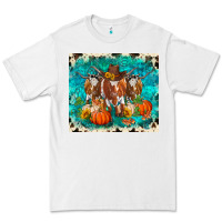 White fall longhorn cows Premium Tee - RanaPortraitStore