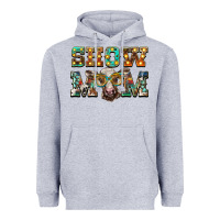 Heather Grey show mom brown calf eye glasses Heavyweight Hoodie - BarkalooDesign