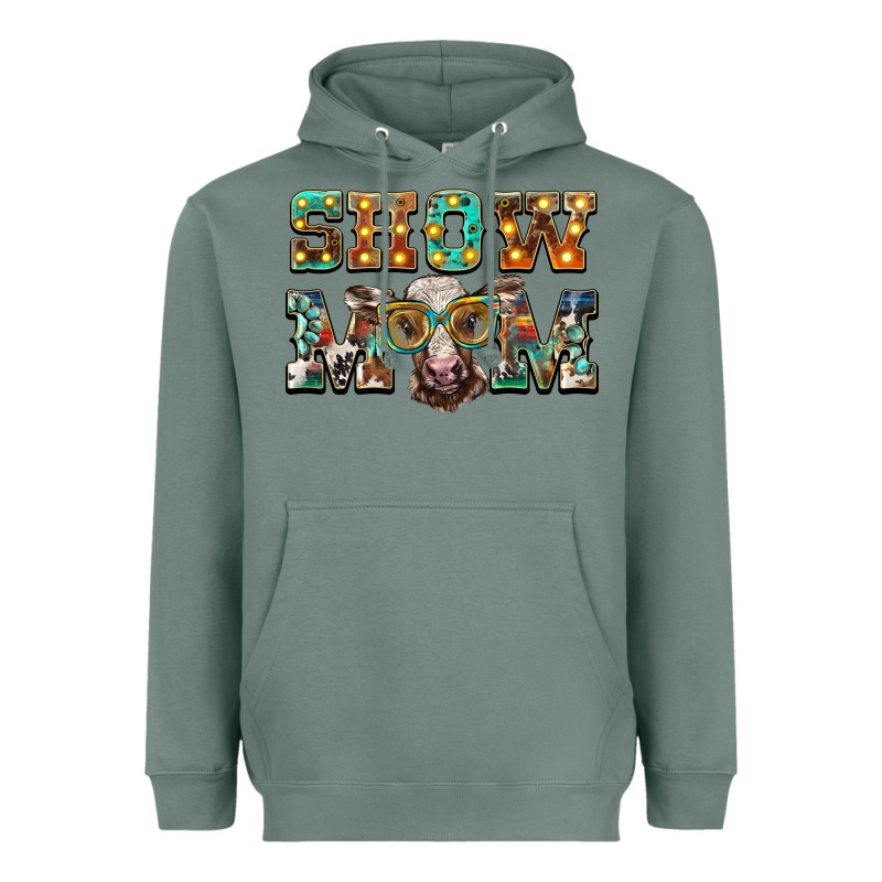 Show Mom Brown Calf Eye Glasses Heavyweight Hoodie by BarkalooDesign | Teevron
