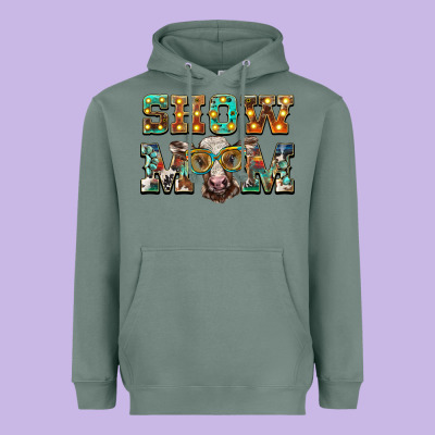 Show Mom Brown Calf Eye Glasses Heavyweight Hoodie Designed By Barkaloodesign
