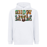 White show mom brown calf eye glasses Heavyweight Hoodie - BarkalooDesign