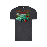 Vintage Black small town christmas Vintage Tee - CowGirlArtShop