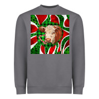 Storm christmas hereford cow face Heavyweight Sweatshirt - LillyAllenDesigns