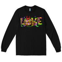 Black mardi gras love Long Sleeve Tee - OliviaCreatesArt