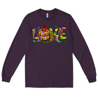 Plum mardi gras love Long Sleeve Tee - OliviaCreatesArt