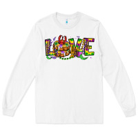 White mardi gras love Long Sleeve Tee - OliviaCreatesArt