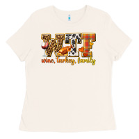 Bone WTF Wine Turkey Family Ladies Tee - texasbilliewilder