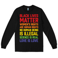 Black Black Lives Matter List Long Sleeve Tee - longCreatives