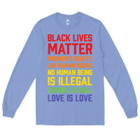 Colony Blue Black Lives Matter List Long Sleeve Tee - longCreatives