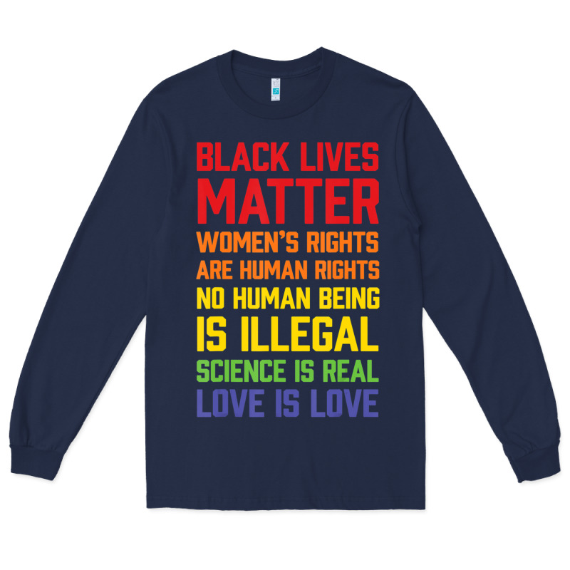 Black Lives Matter List Long Sleeve Tee by longCreatives | Teevron