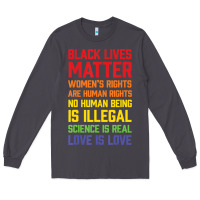 Smoke Black Lives Matter List Long Sleeve Tee - longCreatives