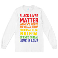 White Black Lives Matter List Long Sleeve Tee - longCreatives