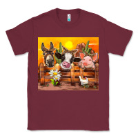Burgundy farm animal Classic Tee - TumblerDesignByShophia